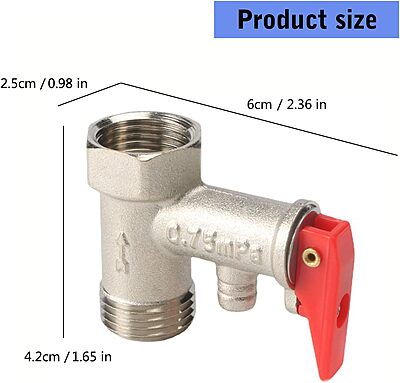 Pressure Relief Valve Thermex - Male Thread x Female BSP Brass 0.75mpa Pressure Relief Valve Thermex - Male Thread x Female BSP Brass 0.75mpa