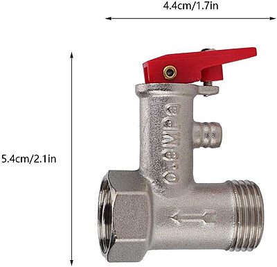 Pressure Relief Valve Electric Water Heater - Male Thread x Female BSP Brass 0.8mpa Pressure Relief Valve Electric Water Heater - Male Thread x Female BSP Brass 0.8mpa