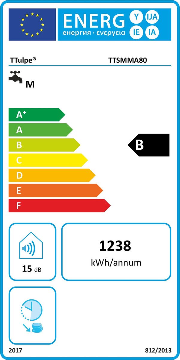TTulpe SmartMaster 80 Litre Slim Storage Water Heater 3kW Wi-Fi TTulpe SmartMaster 80 Litre Slim Storage Water Heater 3kW Wi-Fi