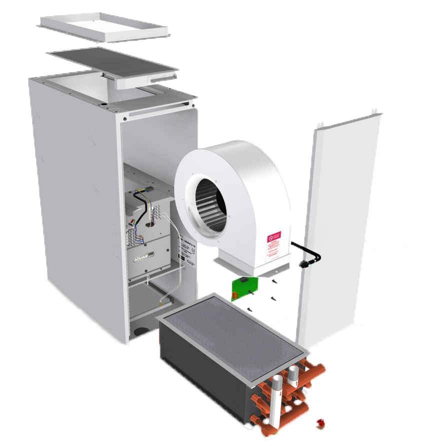 25kW Warm Air Heating with 24kw Comet PV Electric Boiler
